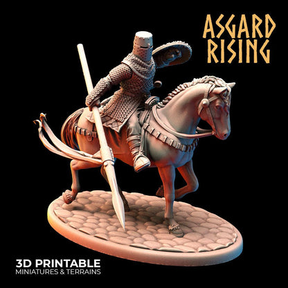 3D Printed Asgard Rising Medieval Calvary Set 28mm - 32mm Ragnarok D&D