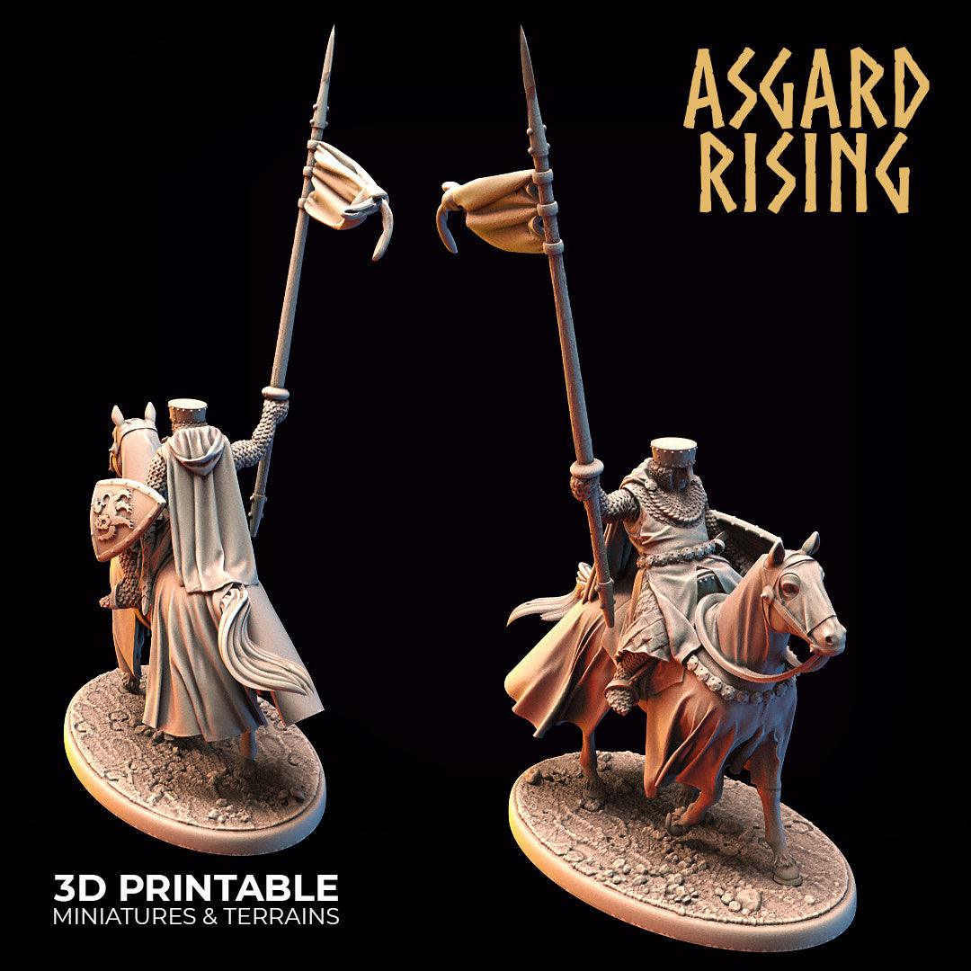 3D Printed Asgard Rising Medieval Heavy Calvary Set 28mm - 32mm Ragnarok D&D