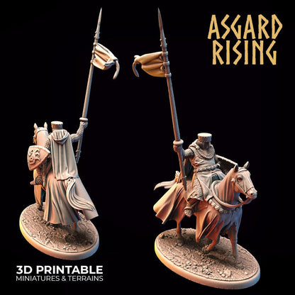 3D Printed Asgard Rising Medieval Heavy Calvary Set 28mm - 32mm Ragnarok D&D