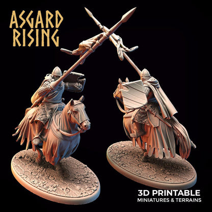 3D Printed Asgard Rising Medieval Heavy Calvary Set 28mm - 32mm Ragnarok D&D