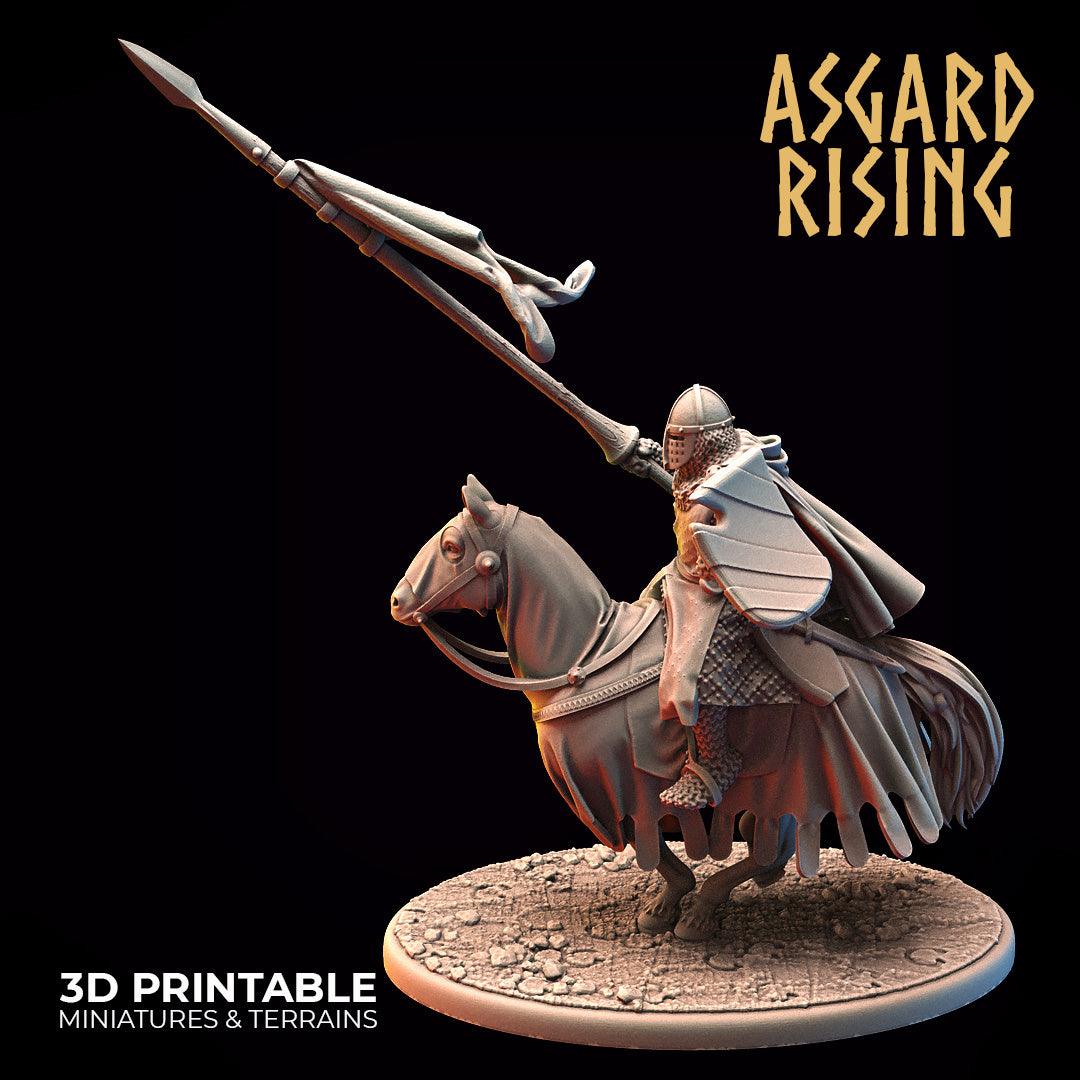 3D Printed Asgard Rising Medieval Heavy Calvary Set 28mm - 32mm Ragnarok D&D