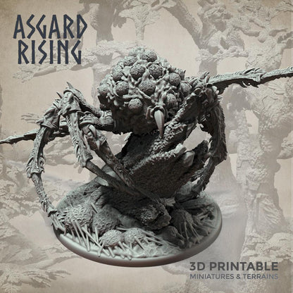 3D Printed Asgard Rising Nightmare Spider Big Model 32mm D&D