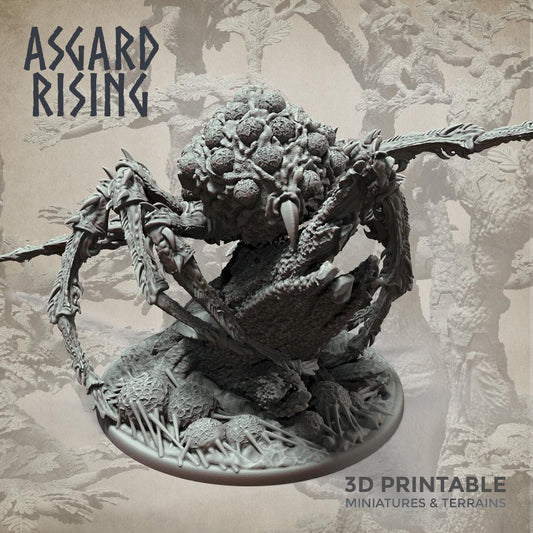 3D Printed Asgard Rising Nightmare Spider Big Model 32mm D&D