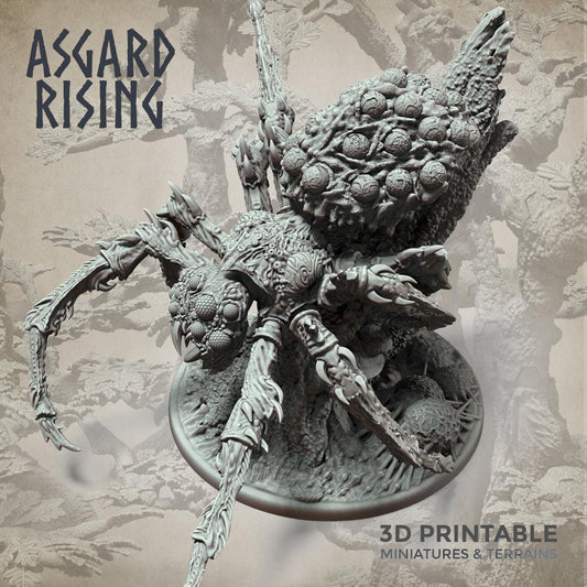3D Printed Asgard Rising Nightmare Spider Big Model 32mm D&D