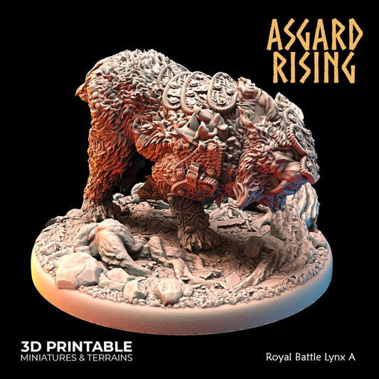3D Printed Asgard Rising Royal Battle Lynxes 28 32 mm Wargaming DnD