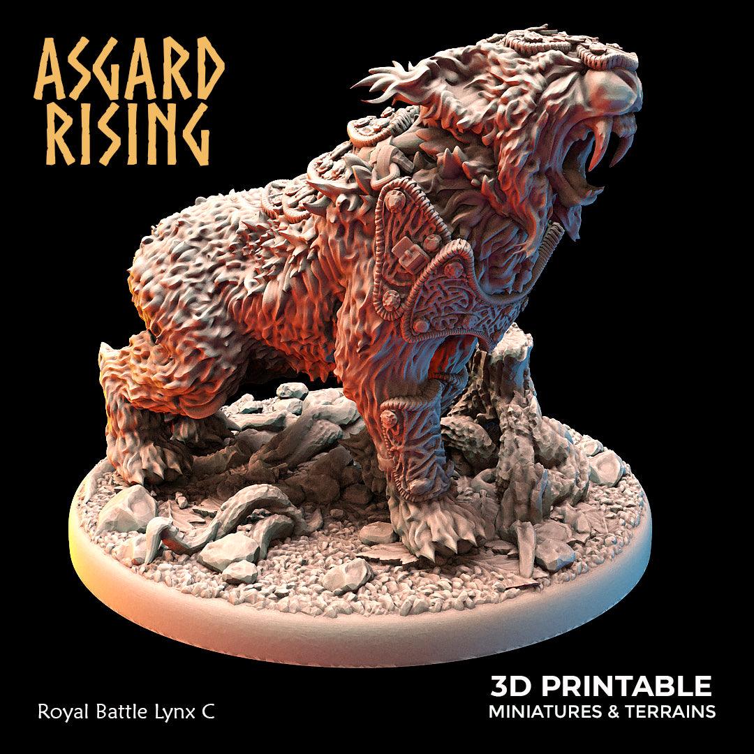 3D Printed Asgard Rising Royal Battle Lynxes 28 32 mm Wargaming DnD