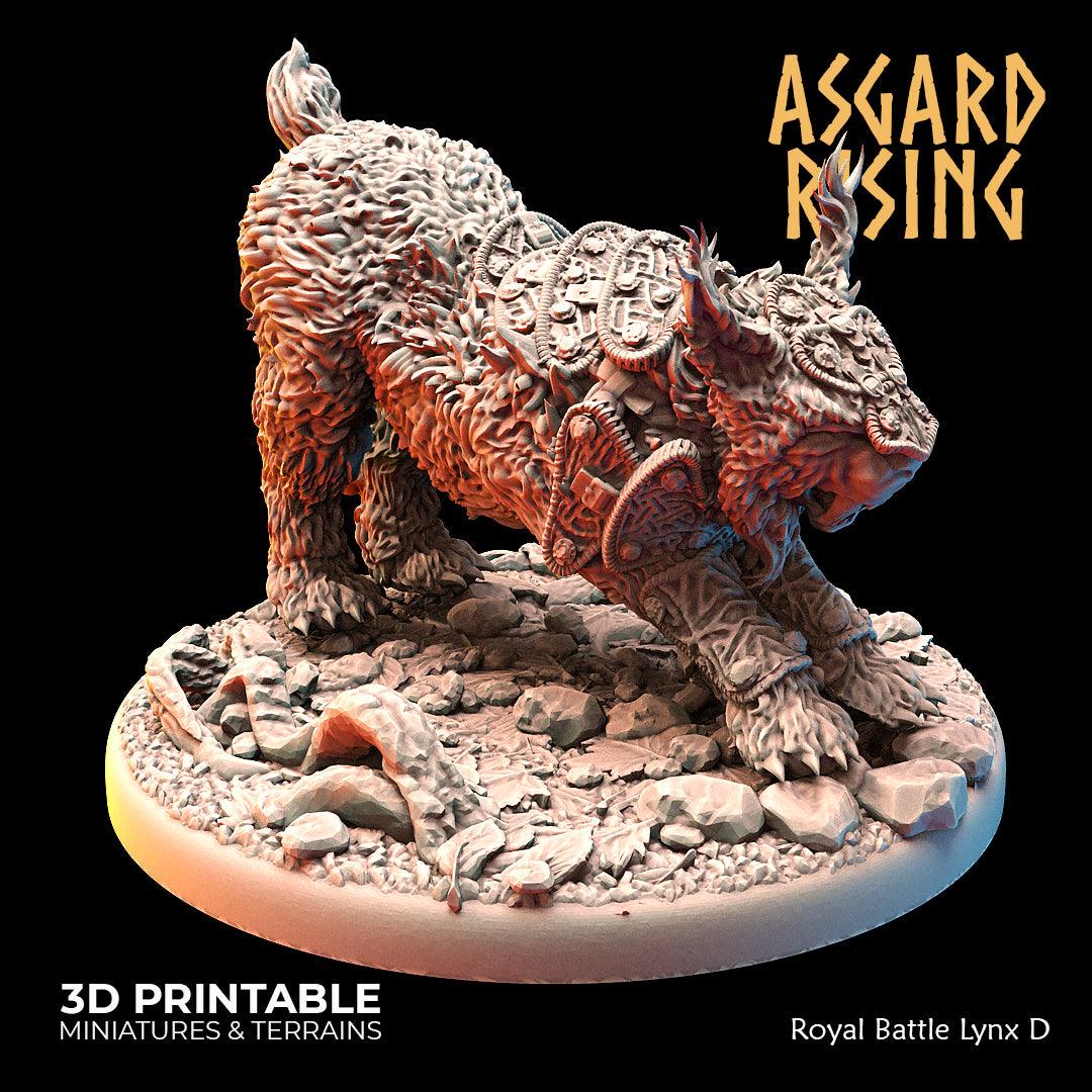 3D Printed Asgard Rising Royal Battle Lynxes 28 32 mm Wargaming DnD