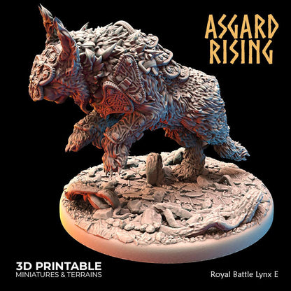 3D Printed Asgard Rising Royal Battle Lynxes 28 32 mm Wargaming DnD