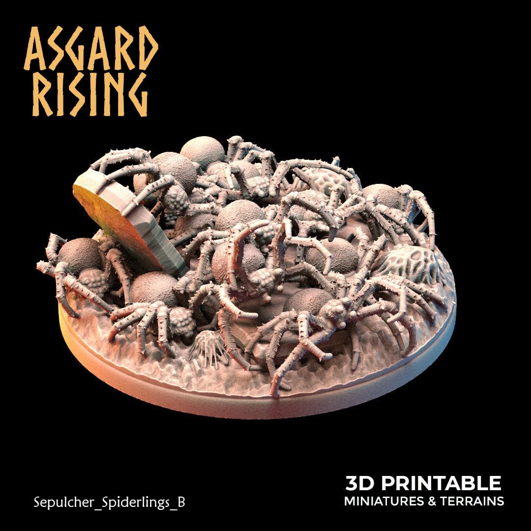 3D Printed Asgard Rising Sepulcher Spiderlings 28 32 mm Wargaming DnD