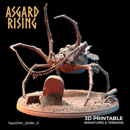 3D Printed Asgard Rising Sepulcher Spiders 28 32 mm Wargaming DnD