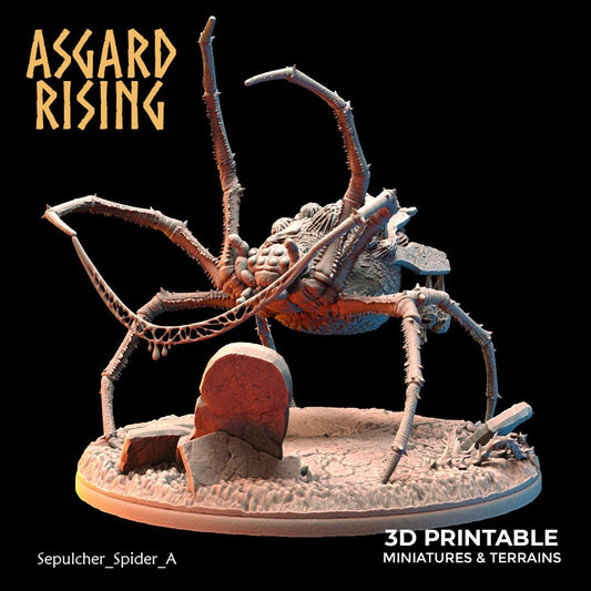 3D Printed Asgard Rising Sepulcher Spiders 28 32 mm Wargaming DnD