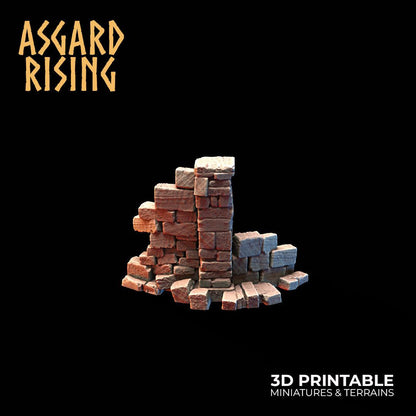 3D Printed Asgard Rising Small Ruins 28 32 mm Wargaming DnD