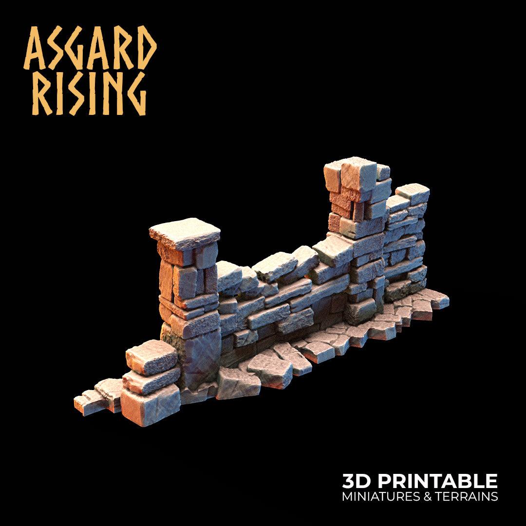 3D Printed Asgard Rising Small Ruins 28 32 mm Wargaming DnD