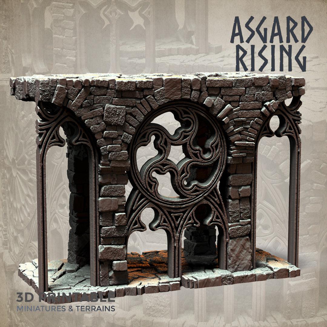 3D Printed Asgard Rising Stone Construction Ruins Modular Set 28mm - 32mm Ragnarok D&D