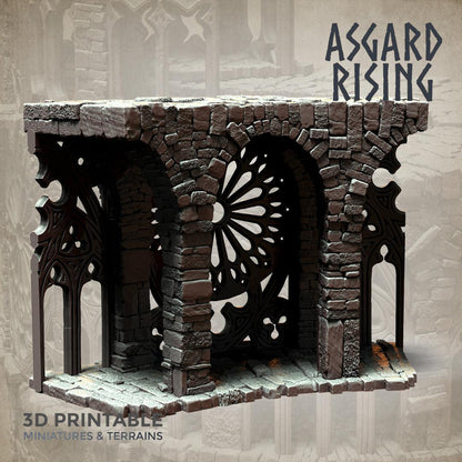 3D Printed Asgard Rising Stone Construction Ruins Modular Set 28mm - 32mm Ragnarok D&D