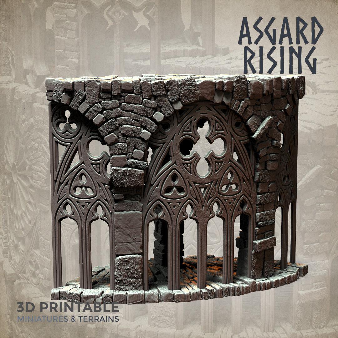 3D Printed Asgard Rising Stone Construction Ruins Modular Set 28mm - 32mm Ragnarok D&D