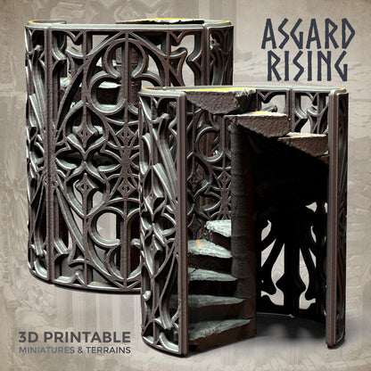 3D Printed Asgard Rising Stone Construction Ruins Modular Set 28mm - 32mm Ragnarok D&D