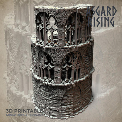 3D Printed Asgard Rising Stone Construction Ruins Modular Set 28mm - 32mm Ragnarok D&D