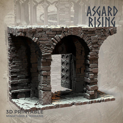 3D Printed Asgard Rising Stone Construction Ruins Modular Set 28mm - 32mm Ragnarok D&D