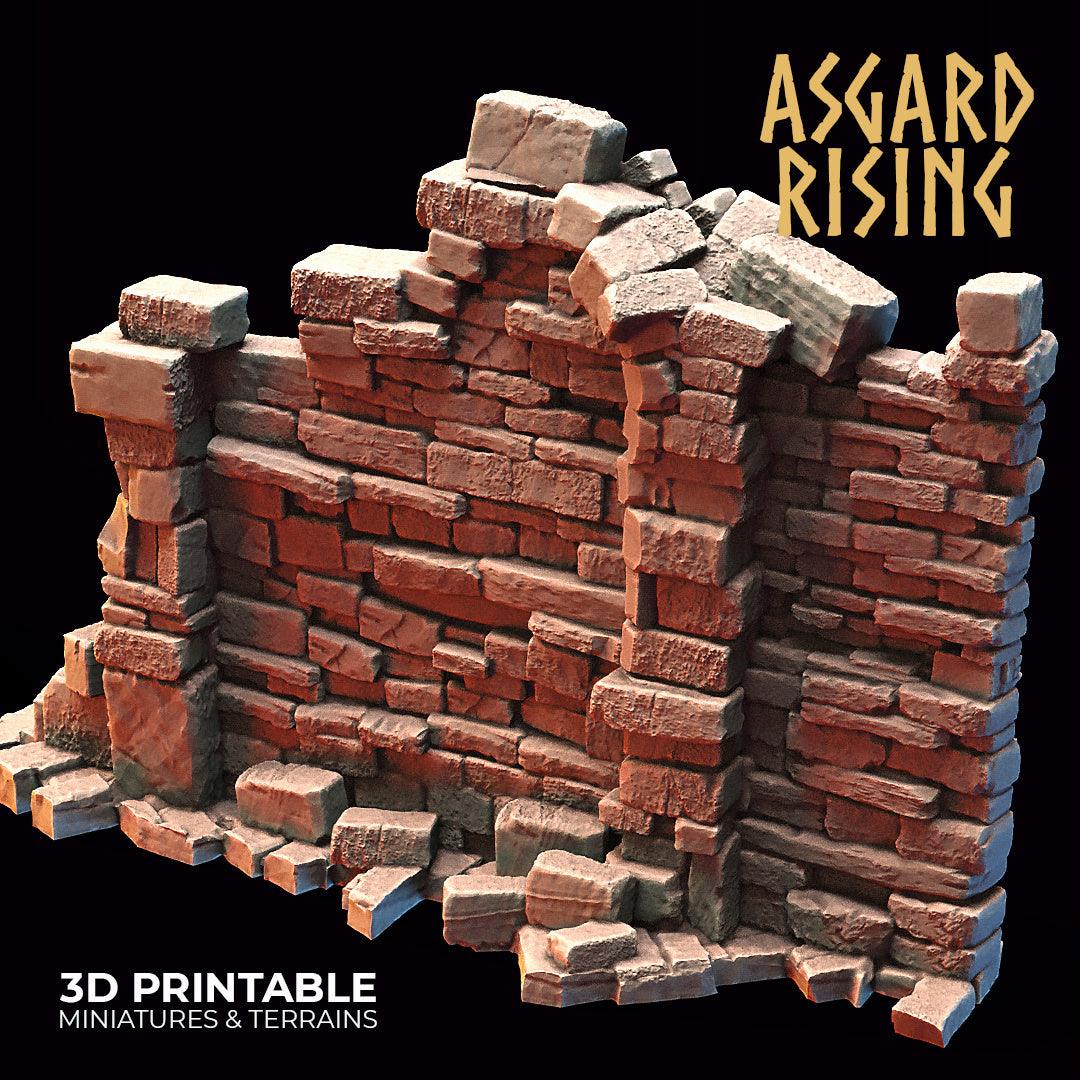 3D Printed Asgard Rising Stone Construction Ruins Small Ruins Set 28mm - 32mm Ragnarok D&D