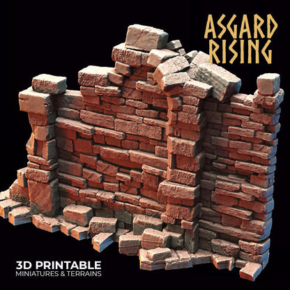 3D Printed Asgard Rising Stone Construction Ruins Small Ruins Set 28mm - 32mm Ragnarok D&D