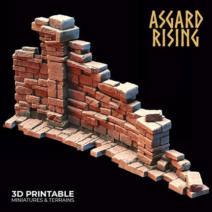 3D Printed Asgard Rising Stone Construction Ruins Small Ruins Set 28mm - 32mm Ragnarok D&D