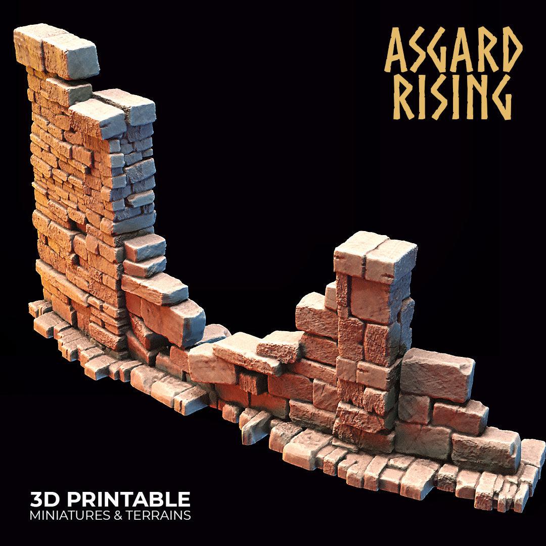 3D Printed Asgard Rising Stone Construction Ruins Small Ruins Set 28mm - 32mm Ragnarok D&D
