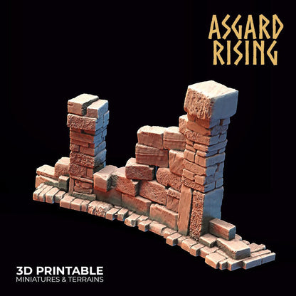 3D Printed Asgard Rising Stone Construction Ruins Small Ruins Set 28mm - 32mm Ragnarok D&D