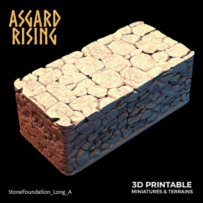 3D Printed Asgard Rising Stone Foundation 28 32 mm Wargaming DnD