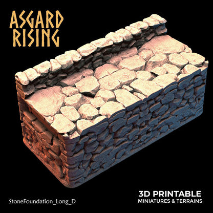 3D Printed Asgard Rising Stone Foundation 28 32 mm Wargaming DnD