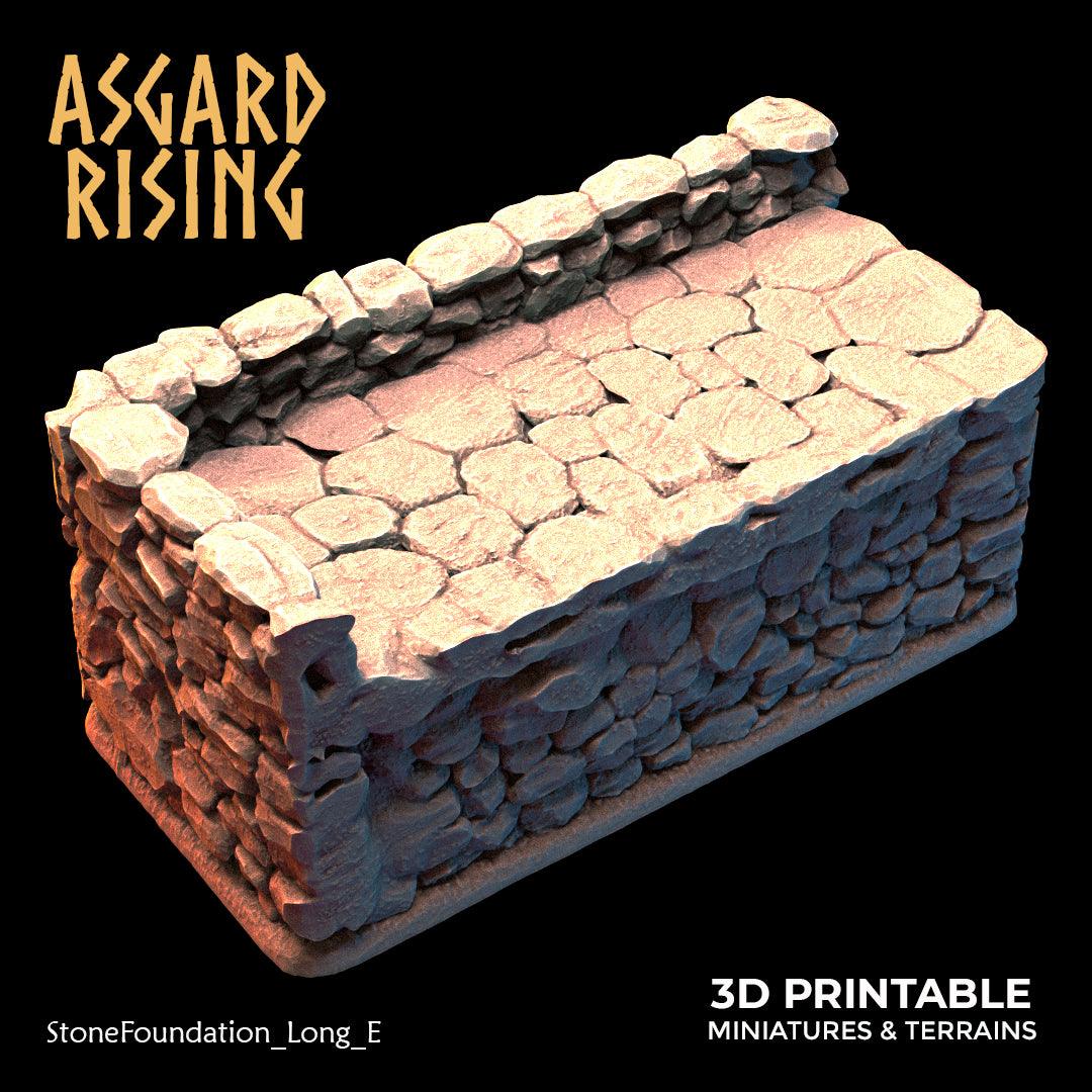 3D Printed Asgard Rising Stone Foundation 28 32 mm Wargaming DnD
