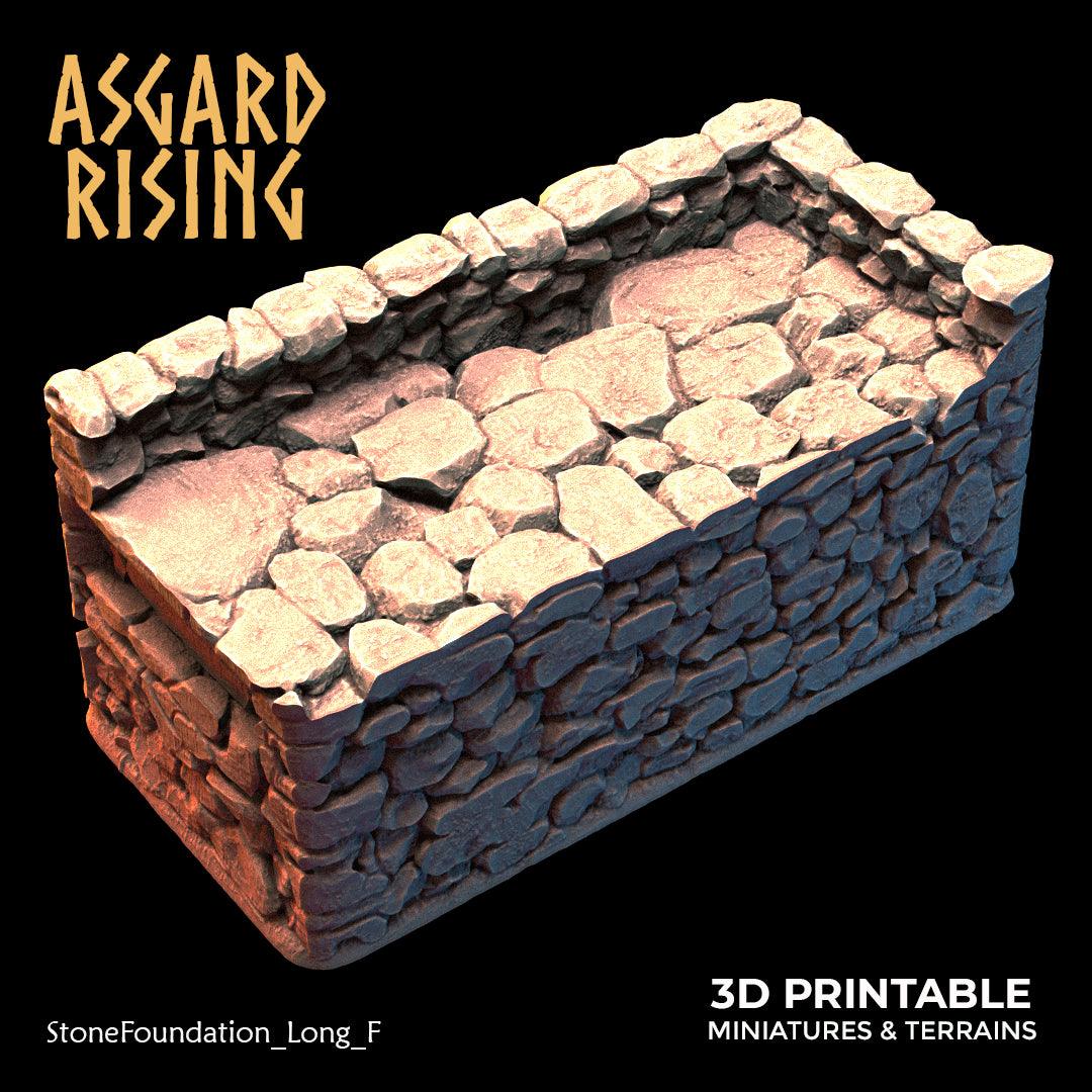 3D Printed Asgard Rising Stone Foundation 28 32 mm Wargaming DnD