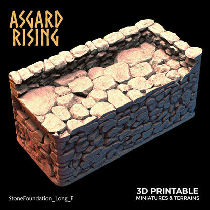 3D Printed Asgard Rising Stone Foundation 28 32 mm Wargaming DnD