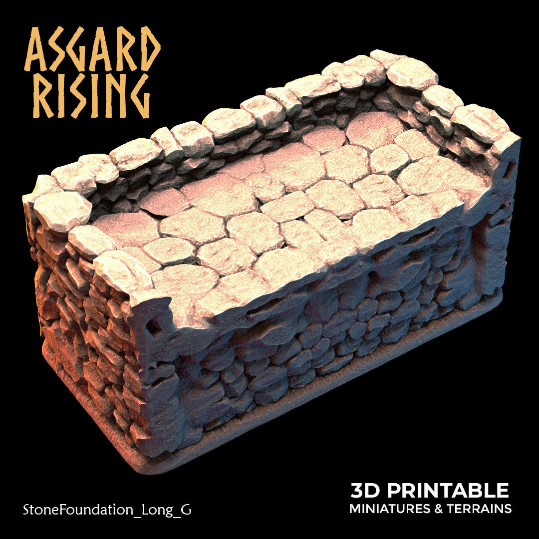 3D Printed Asgard Rising Stone Foundation 28 32 mm Wargaming DnD