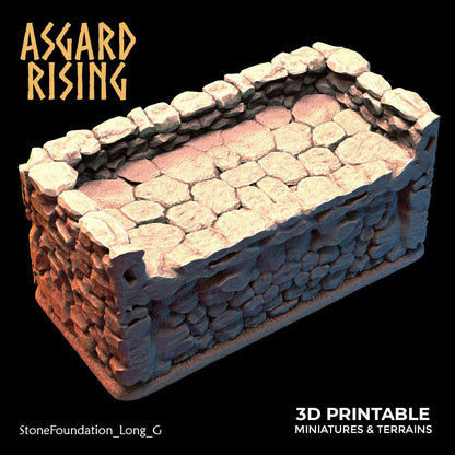 3D Printed Asgard Rising Stone Foundation 28 32 mm Wargaming DnD