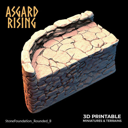 3D Printed Asgard Rising Stone Foundation 28 32 mm Wargaming DnD