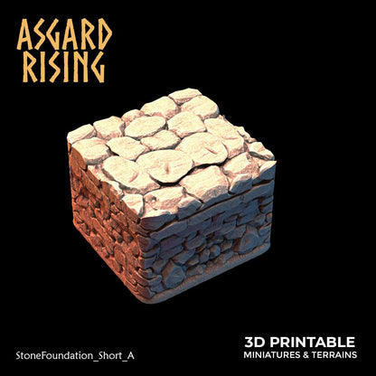 3D Printed Asgard Rising Stone Foundation 28 32 mm Wargaming DnD