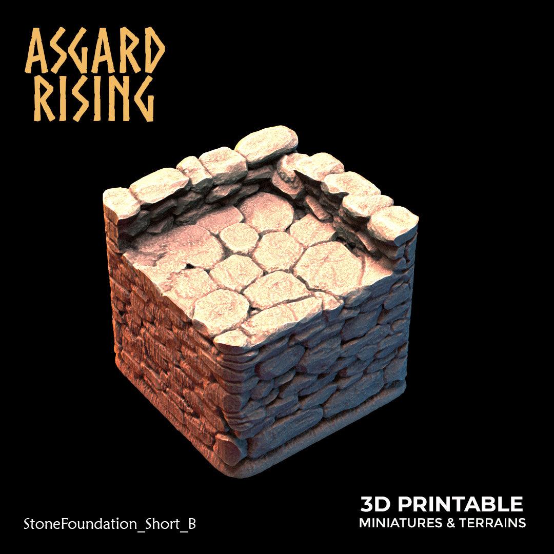 3D Printed Asgard Rising Stone Foundation 28 32 mm Wargaming DnD