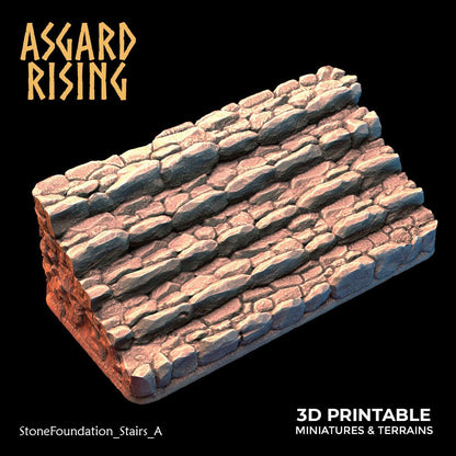 3D Printed Asgard Rising Stone Foundation 28 32 mm Wargaming DnD