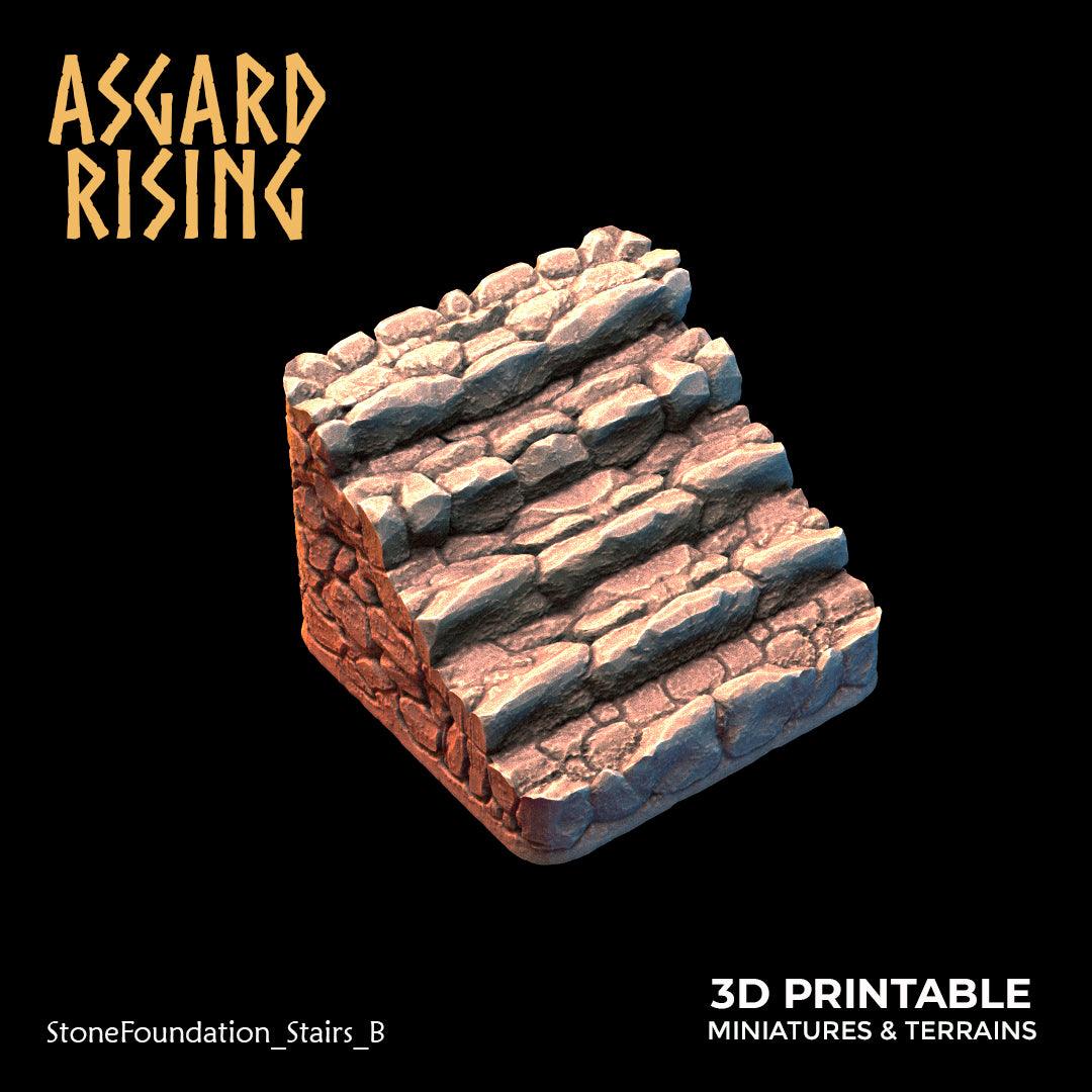 3D Printed Asgard Rising Stone Foundation 28 32 mm Wargaming DnD