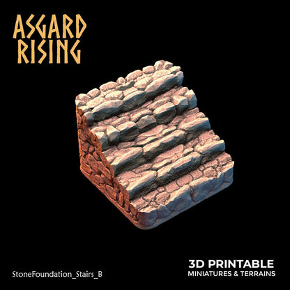 3D Printed Asgard Rising Stone Foundation 28 32 mm Wargaming DnD