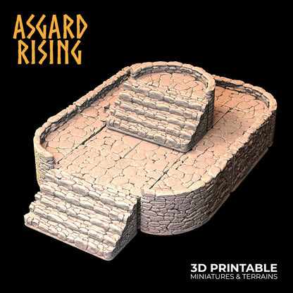 3D Printed Asgard Rising Stone Foundation 28 32 mm Wargaming DnD