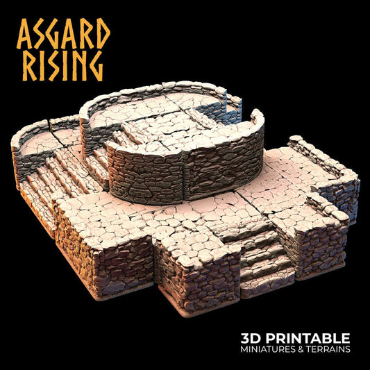 3D Printed Asgard Rising Stone Foundation 28 32 mm Wargaming DnD