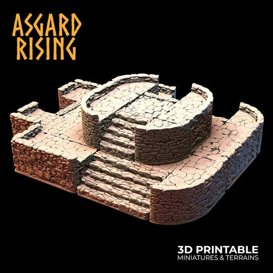 3D Printed Asgard Rising Stone Foundation 28 32 mm Wargaming DnD