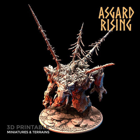 3D Printed Asgard Rising Stone Troll Idol 28mm 32mm D&D