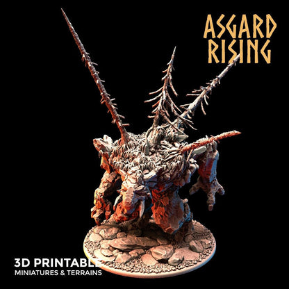 3D Printed Asgard Rising Stone Troll Idol 28mm 32mm D&D