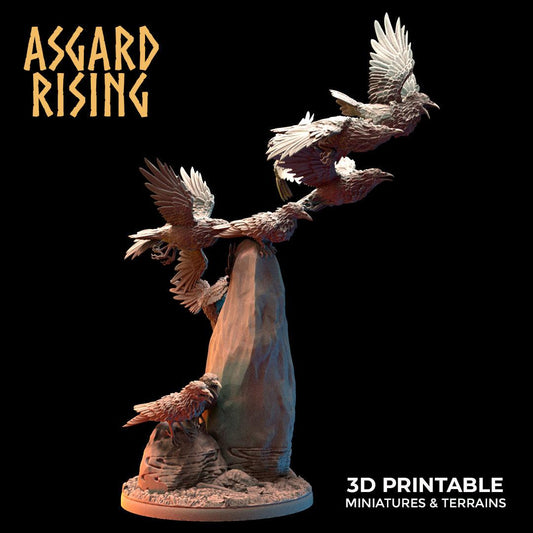 3D Printed Asgard Rising Swarms of the Black Ravens - 28 32mm Wargaming DnD