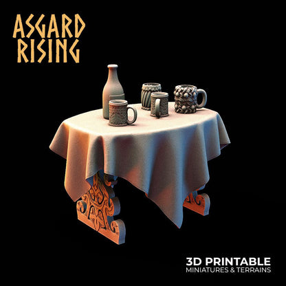 3D Printed Asgard Rising Tavern Modular Terrain Set 28mm - 32mm