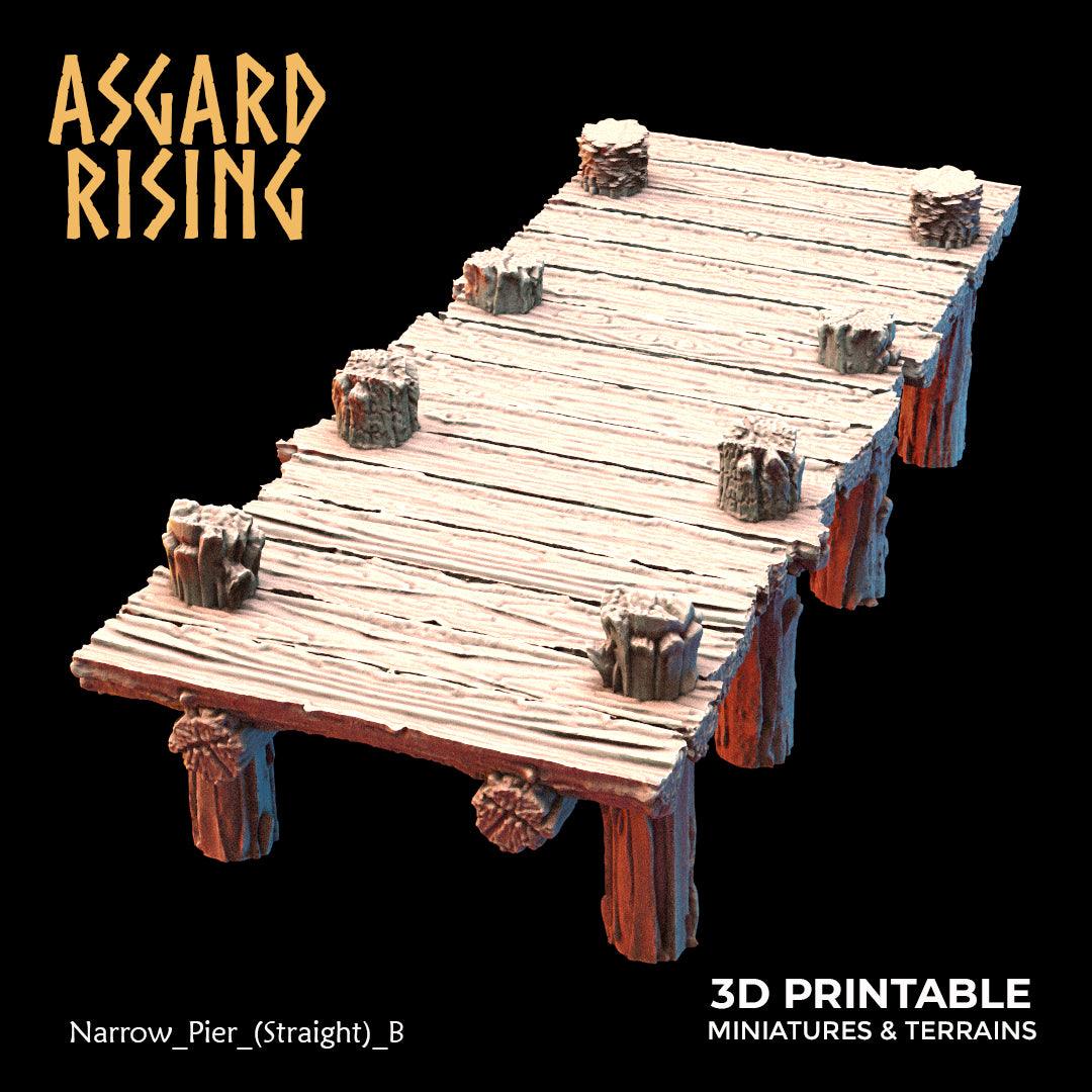 3D Printed Asgard Rising The Coastal Harbor Pier Set 28 32 mm Wargaming DnD