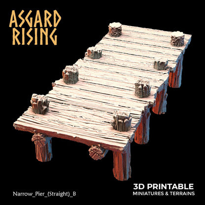 3D Printed Asgard Rising The Coastal Harbor Pier Set 28 32 mm Wargaming DnD